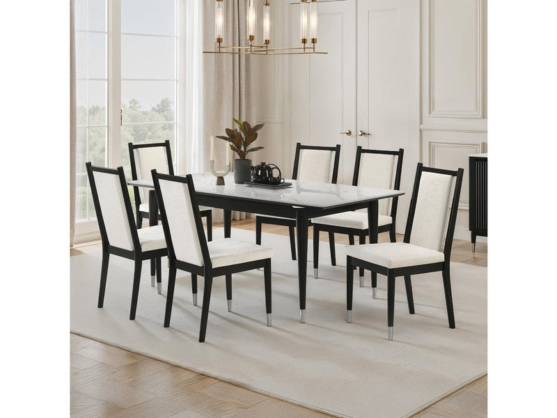 Maidstone Black/White 7 Pc. Dining Table Set