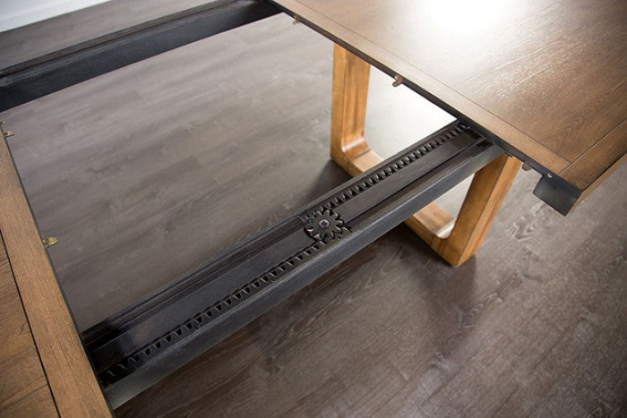 Mandal Chestnut/Gray 9 Piece Dining Set