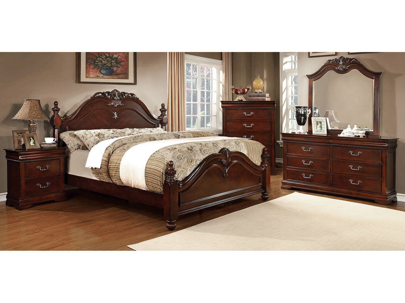 Mandura Cherry 5 Pc. Queen Bedroom Set w/ 2NS