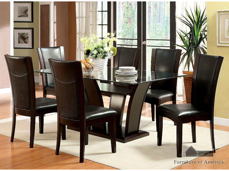 Manhattan Brown Cherry Dining Room Set / 7-Piece