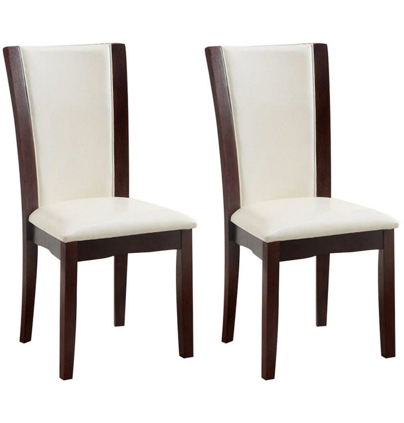 Manhattan Dark Cherry/White 7 Piece Dining Set