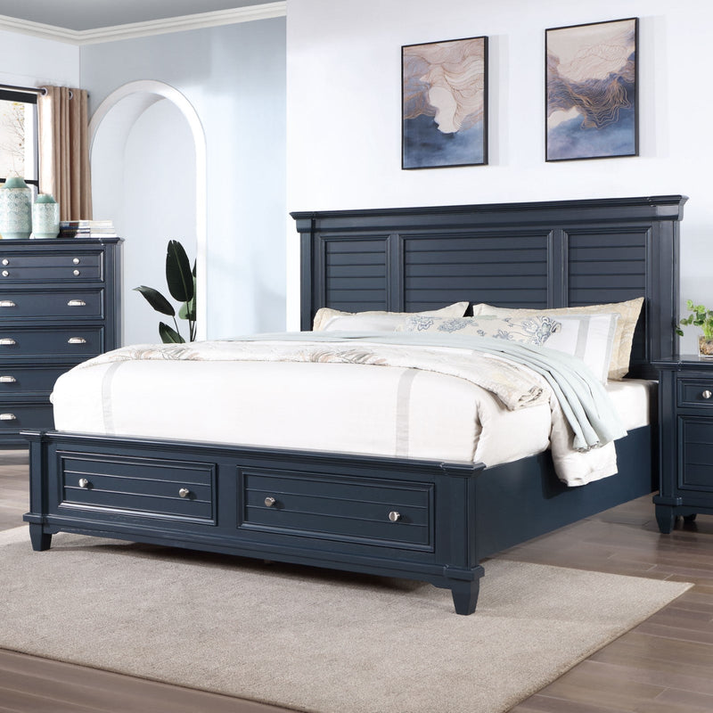 Manzanillo Slate Blue 5 Pc. Queen Bedroom Set w/ Chest