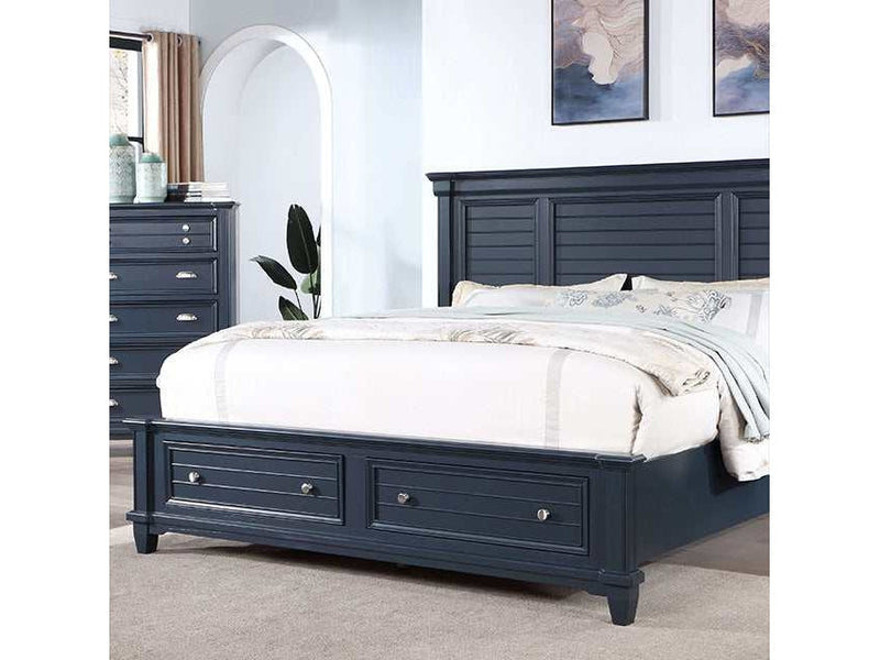 Manzanillo Slate Blue Eastern King Bed