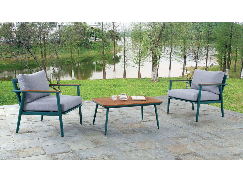 Marsha Gray & Oak 3pc Outdoor Set