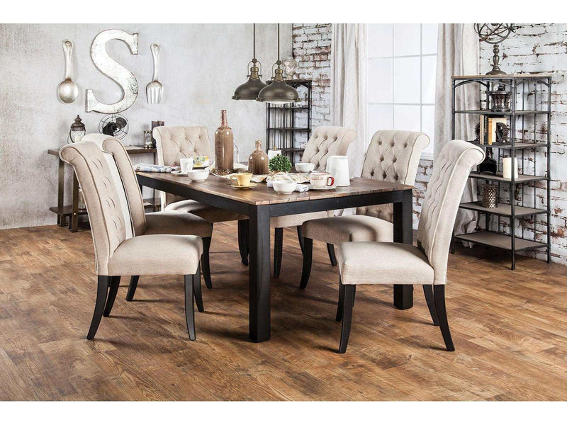 Marshall Rustic Oak Dining Room Set / 7pc