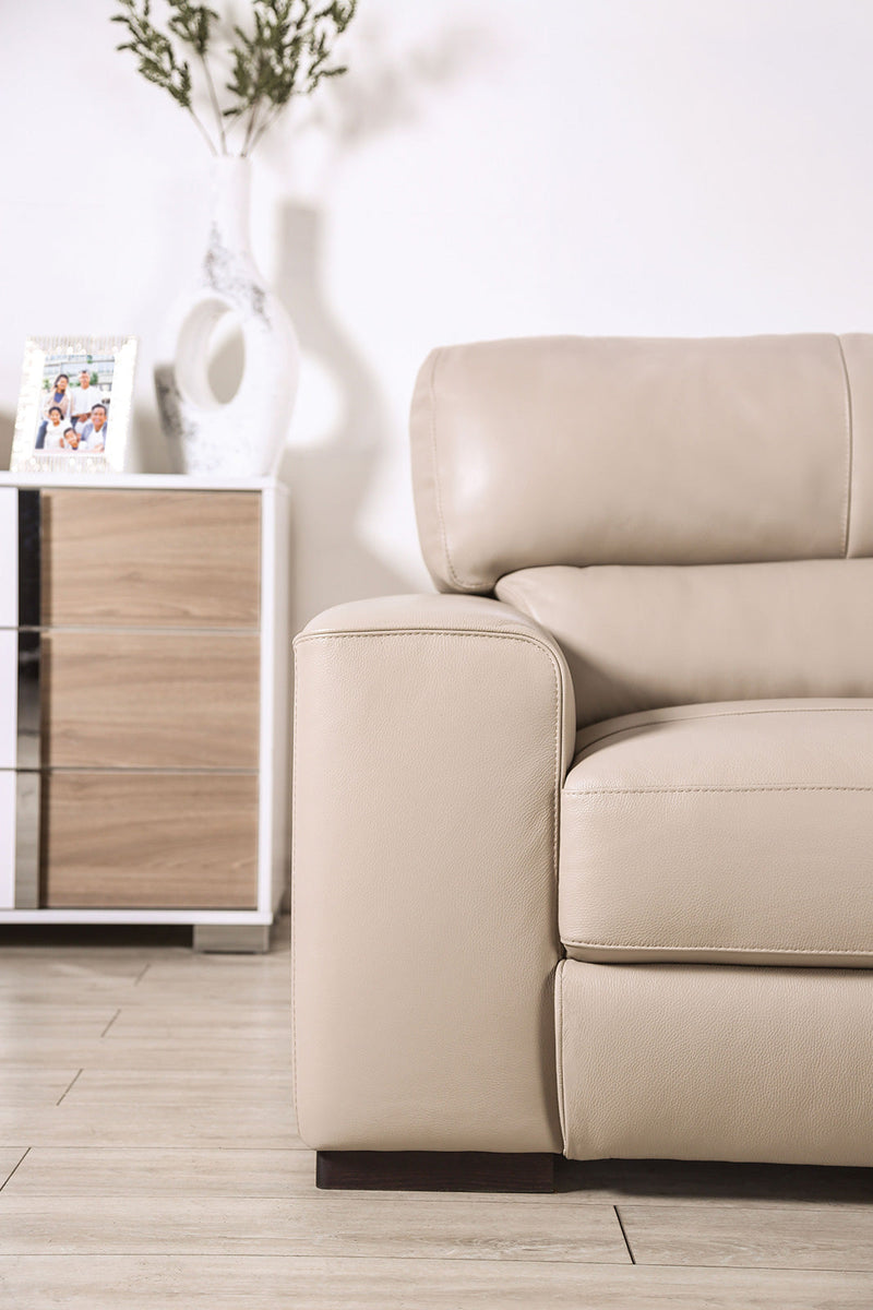 Marsicano Taupe Real Italian Leather Chair