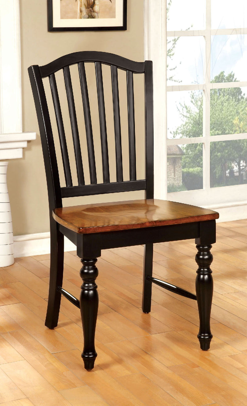 Mayville Black/Antique Oak 7 Pc. Dining Room Set