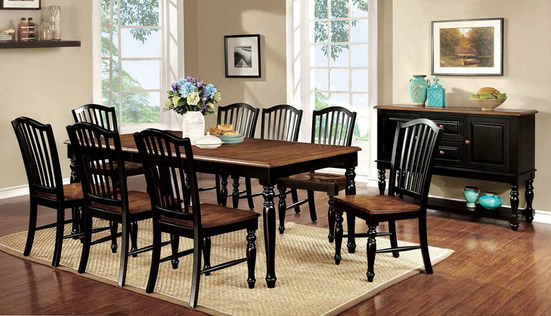 Mayville Black & Antique Oak Dining Chair (Set of 2)