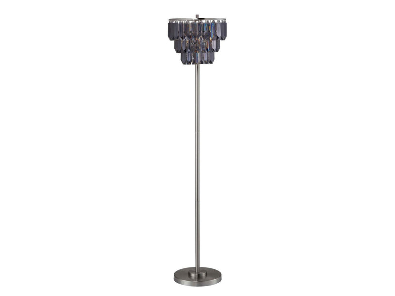 Meg Black/Chrome Floor Lamp