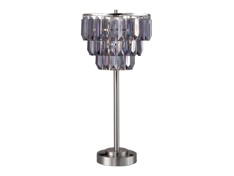 Meg Black/Chrome Table Lamp