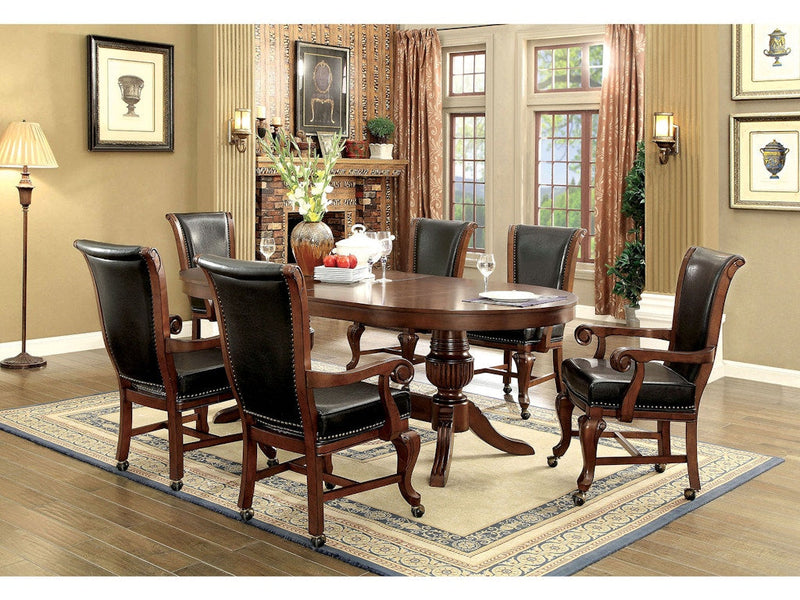 Melina Brown Cherry 7 Pc. Dining Set
