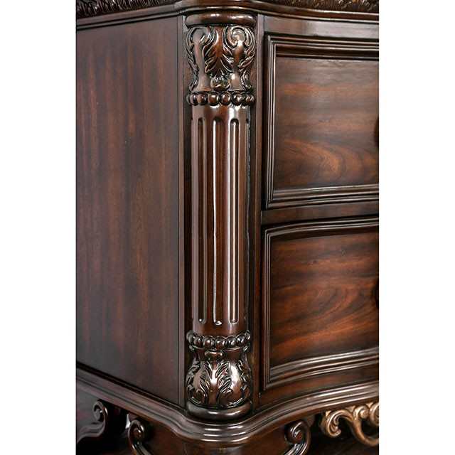 Menodora Brown Cherry California King Bed