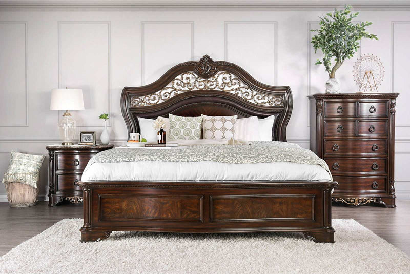 Menodora Brown Cherry Nightstand