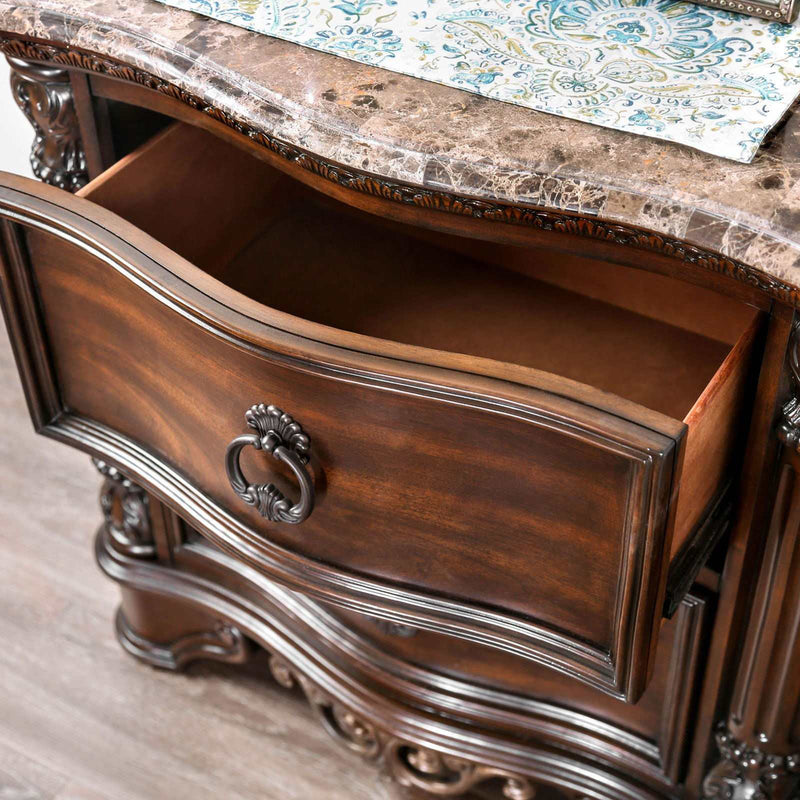 Menodora Brown Cherry Nightstand