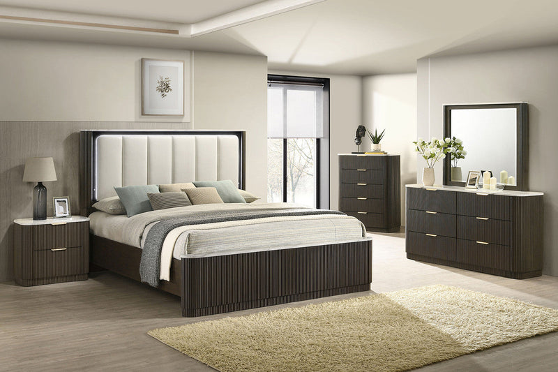 Merthyr Dark Walnut Mirror