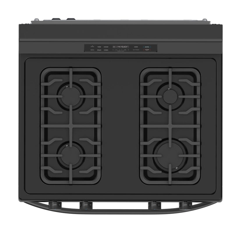 MIDEA: 30" Gas Range with Steam Clean - Black (MGR30S2ABB)