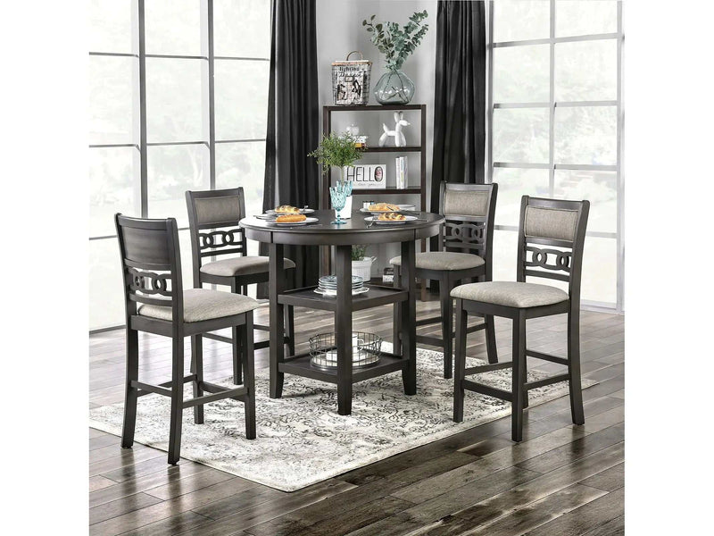 Milly Gray 5pc Counter Height Dining Room Set