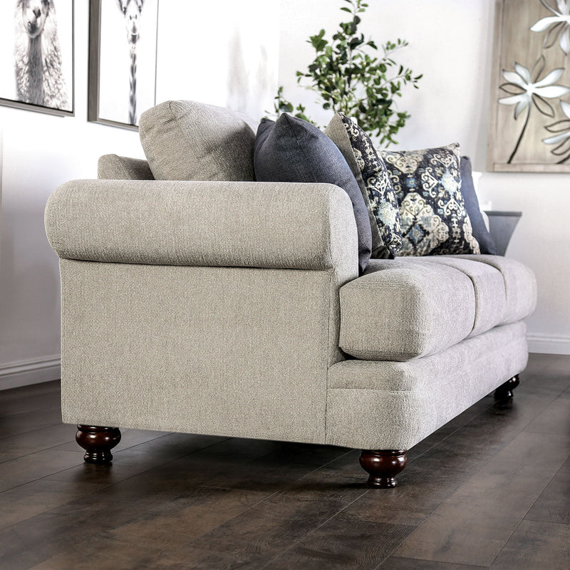 Miramar Beige/Charcoal Loveseat