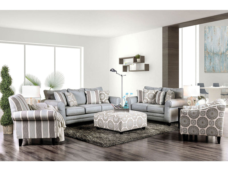 Misty Blue Gray Loveseat