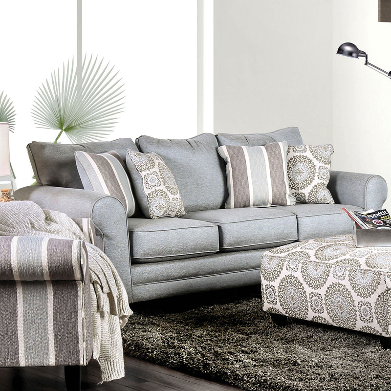Misty Blue Gray Sofa & Loveseat