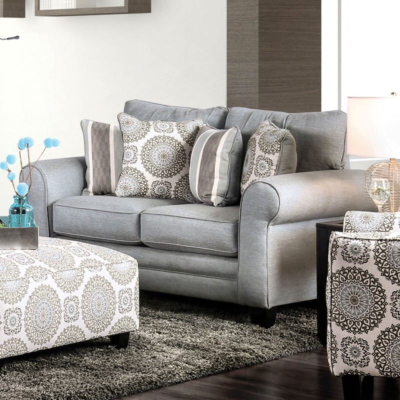 Misty Blue Gray Sofa & Loveseat