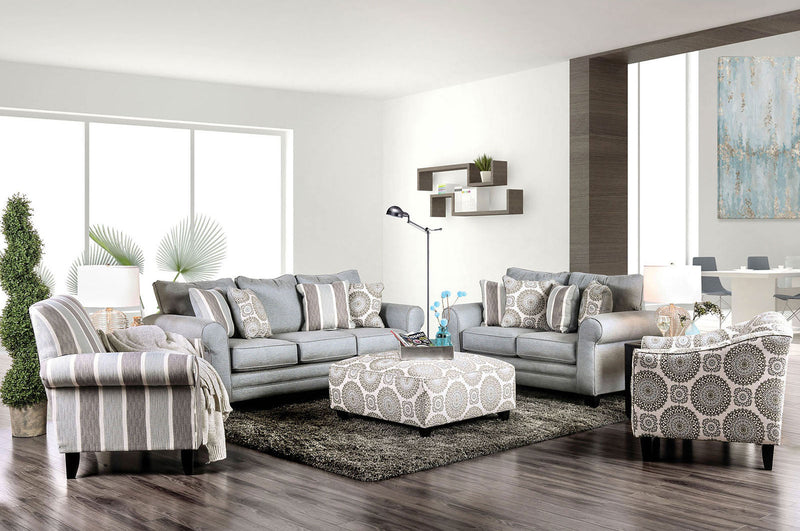 Misty Blue Gray Sofa