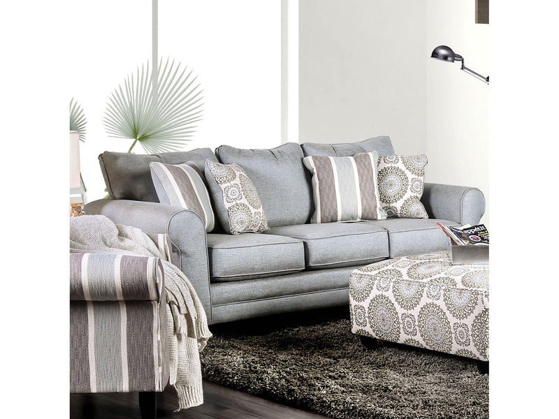 Misty Blue Gray Sofa