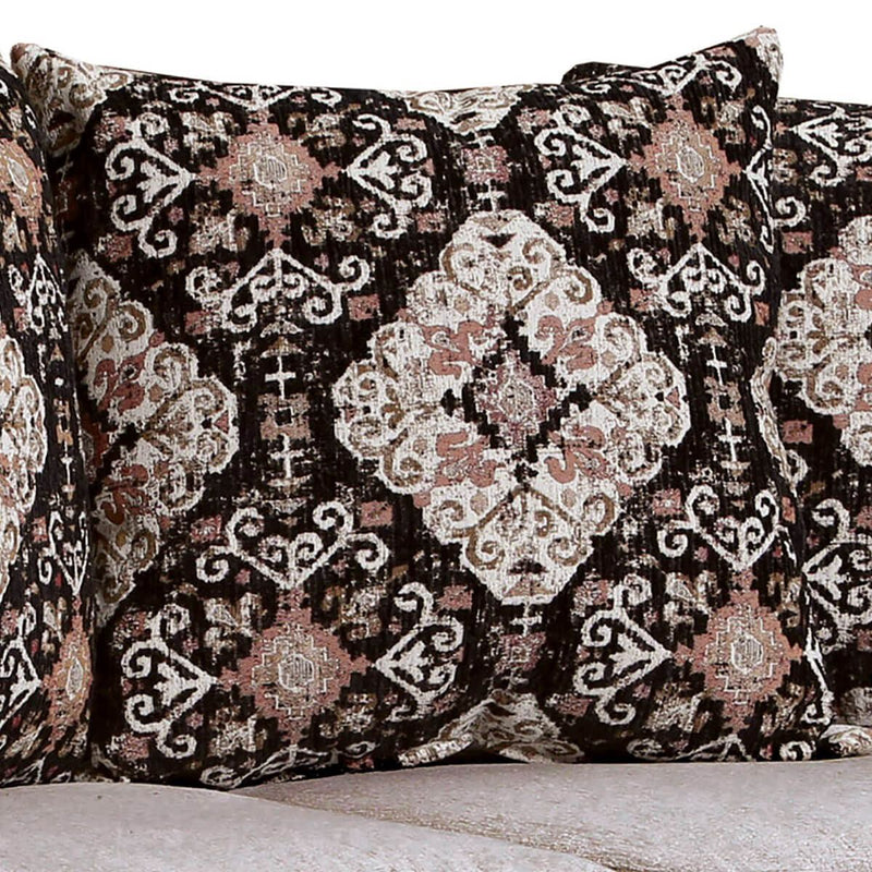 Molfetta Light Brown & Black Loveseat