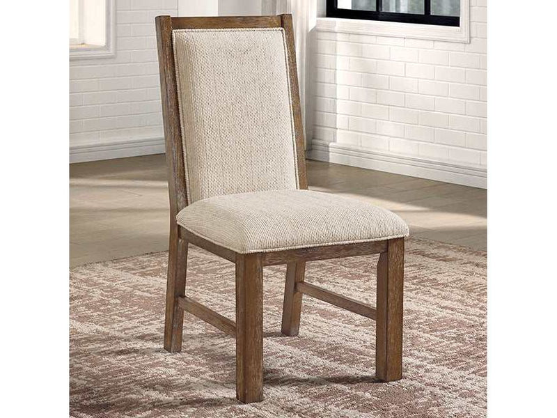Monclova Rustic Oak/Beige Side Chair (Set of 2)