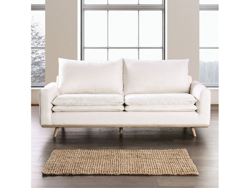 Monthey Oak/Linen White Sofa