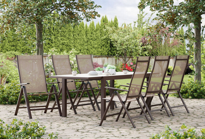Monza Gun Metal/Gray Outdoor Dining Table