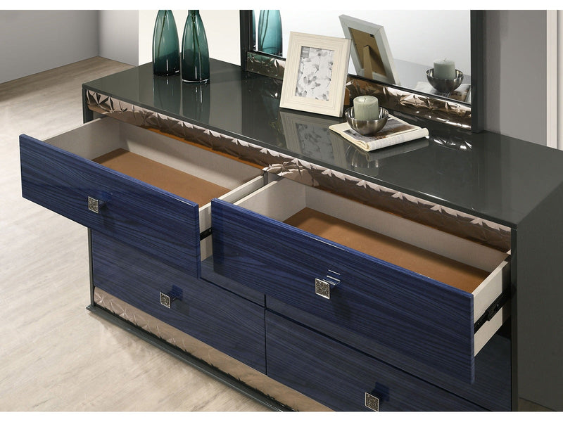 Morcote Ash Gray/Indigo Blue Dresser