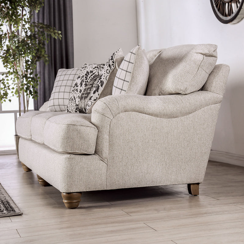Mossley Ivory Sofa & Loveseat