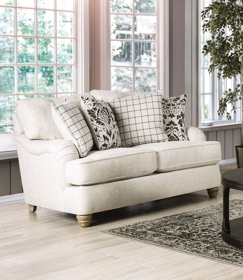 Mossley Ivory Sofa & Loveseat