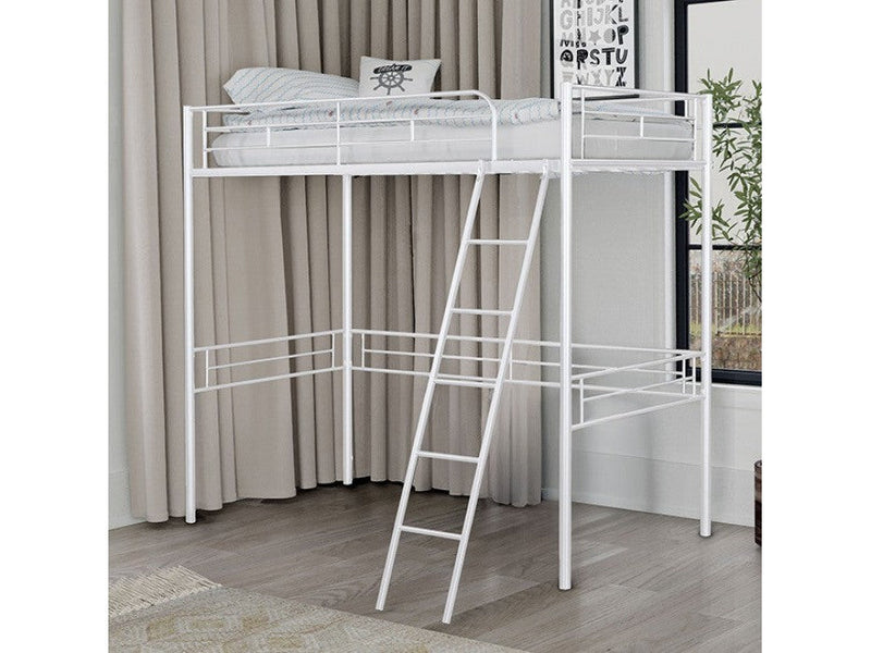 Myles White Twin Loft Bed