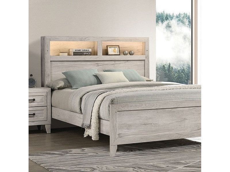 Mysen White Wash Full Bed