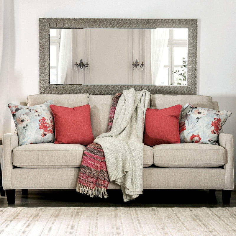 Nadene Ivory Stationary Sofa & Loveseat 2pc