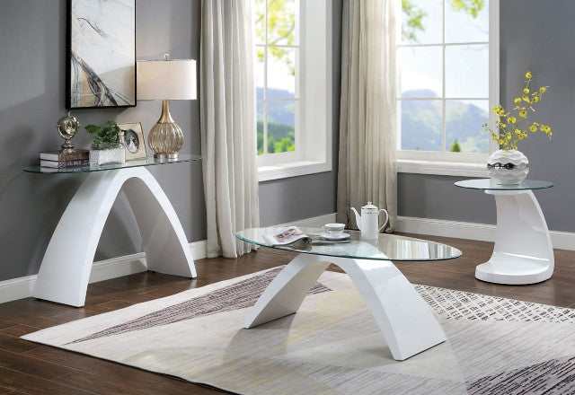 Nahara White End Table