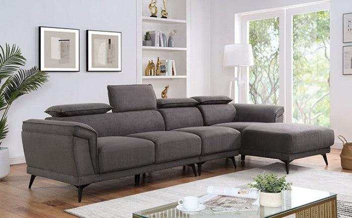 Napanee Dark Gray L Shape Sectional Sofa