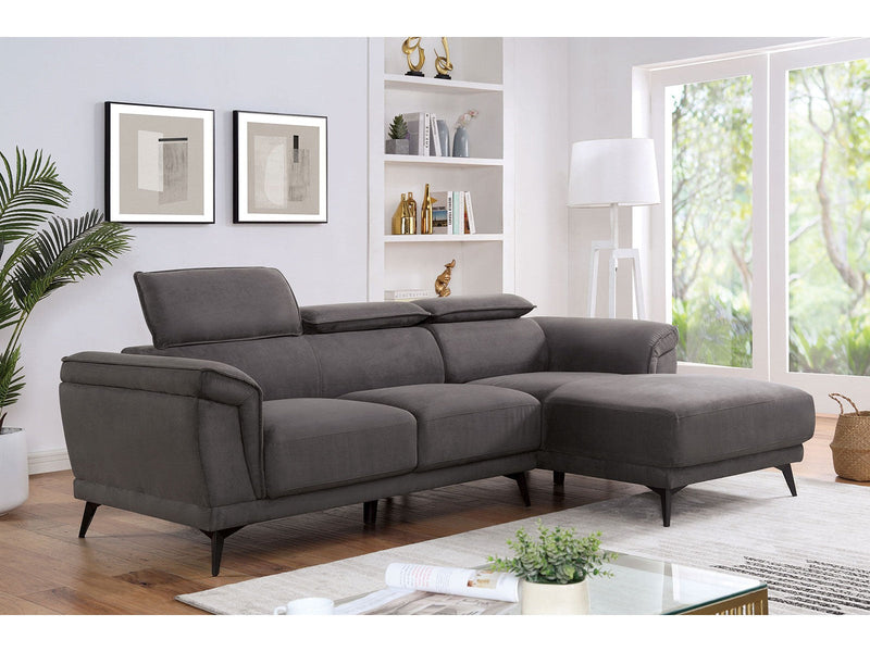Napanee Dark Gray Sectional w/ Armless Chair