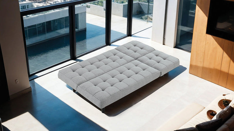 Napervill Light Gray Futon Sofa
