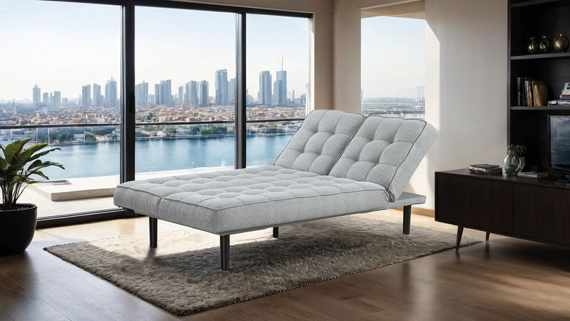 Napervill Light Gray Futon Sofa