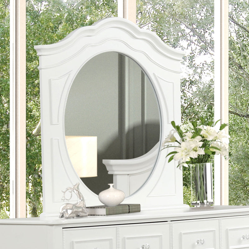 Naucalpan White Twin 5 Piece Bedroom Set w/2 Nightstands