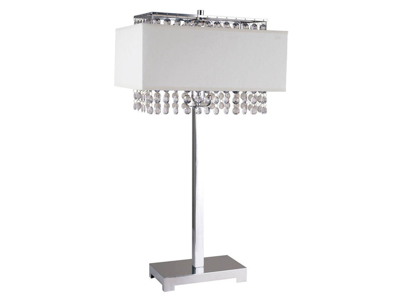 Naya Chrome/White Table Lamp