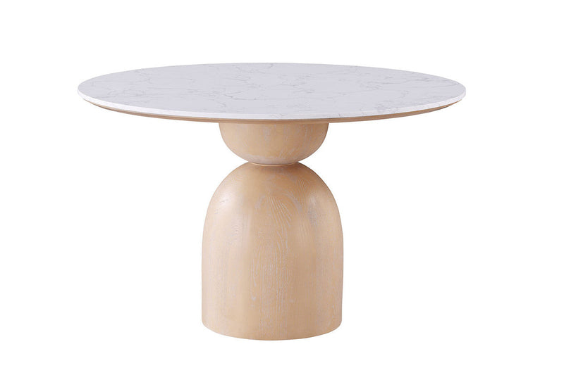 Neasden Natural/Black/White Dining Table
