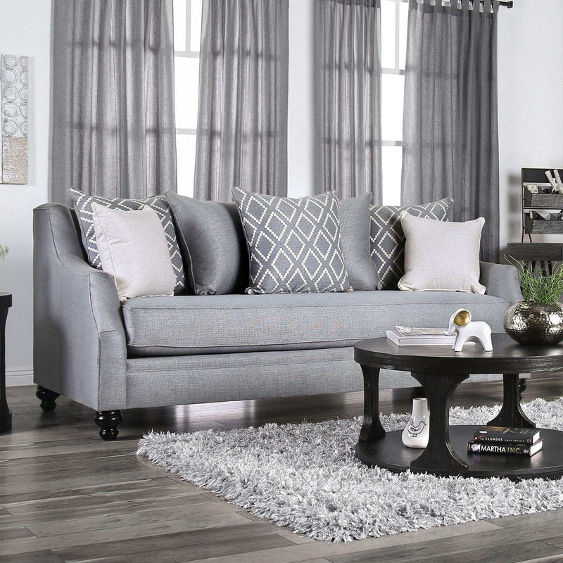 Nefyn Gray Stationary Sofa & Loveseat 2pc