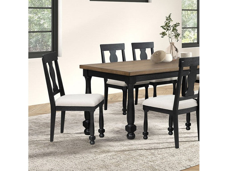 Neue Mills Black 7 Piece Dining Set