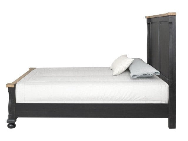 Neue Mills Black/Rustic Oak Eastern King Bed