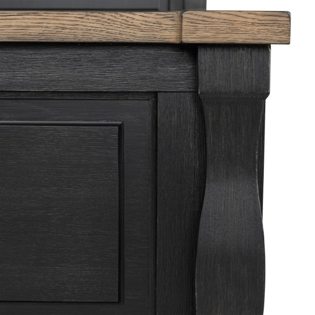 Neue Mills Black/Rustic Oak Eastern King Bed