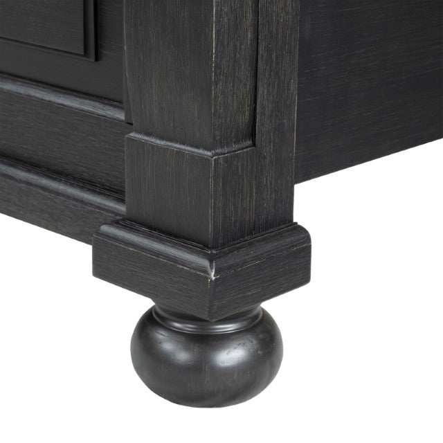 Neue Mills Black/Rustic Oak Eastern King Bed